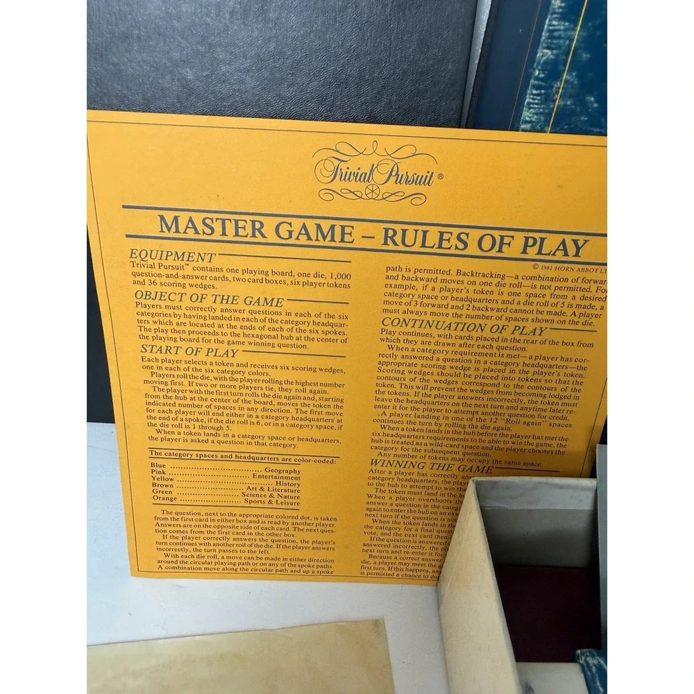 Vintage 80's Original Trivial Pursuit Master Game Genus + Young Players Edition